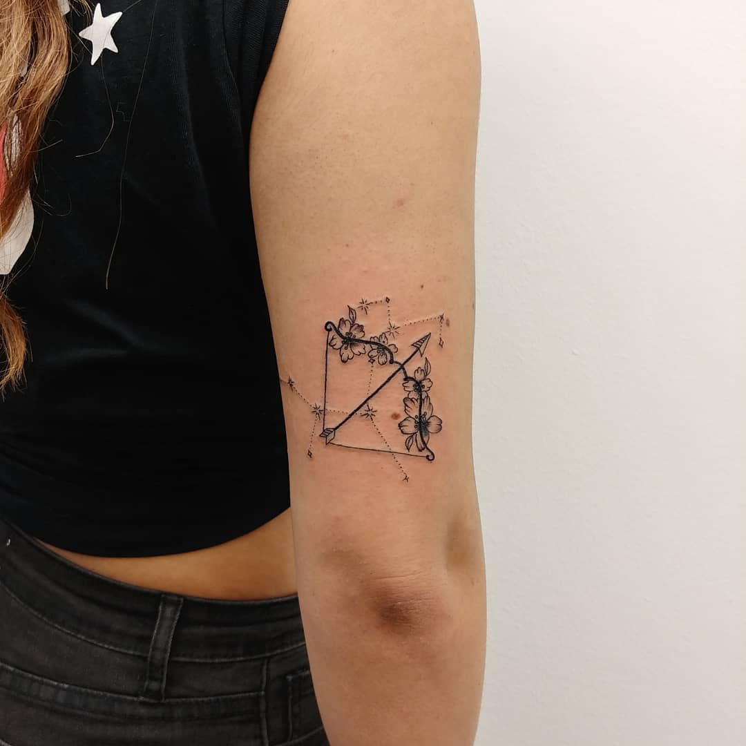 Arrow Sagittarius Constellation Tattoo -mr.jones.tattoo