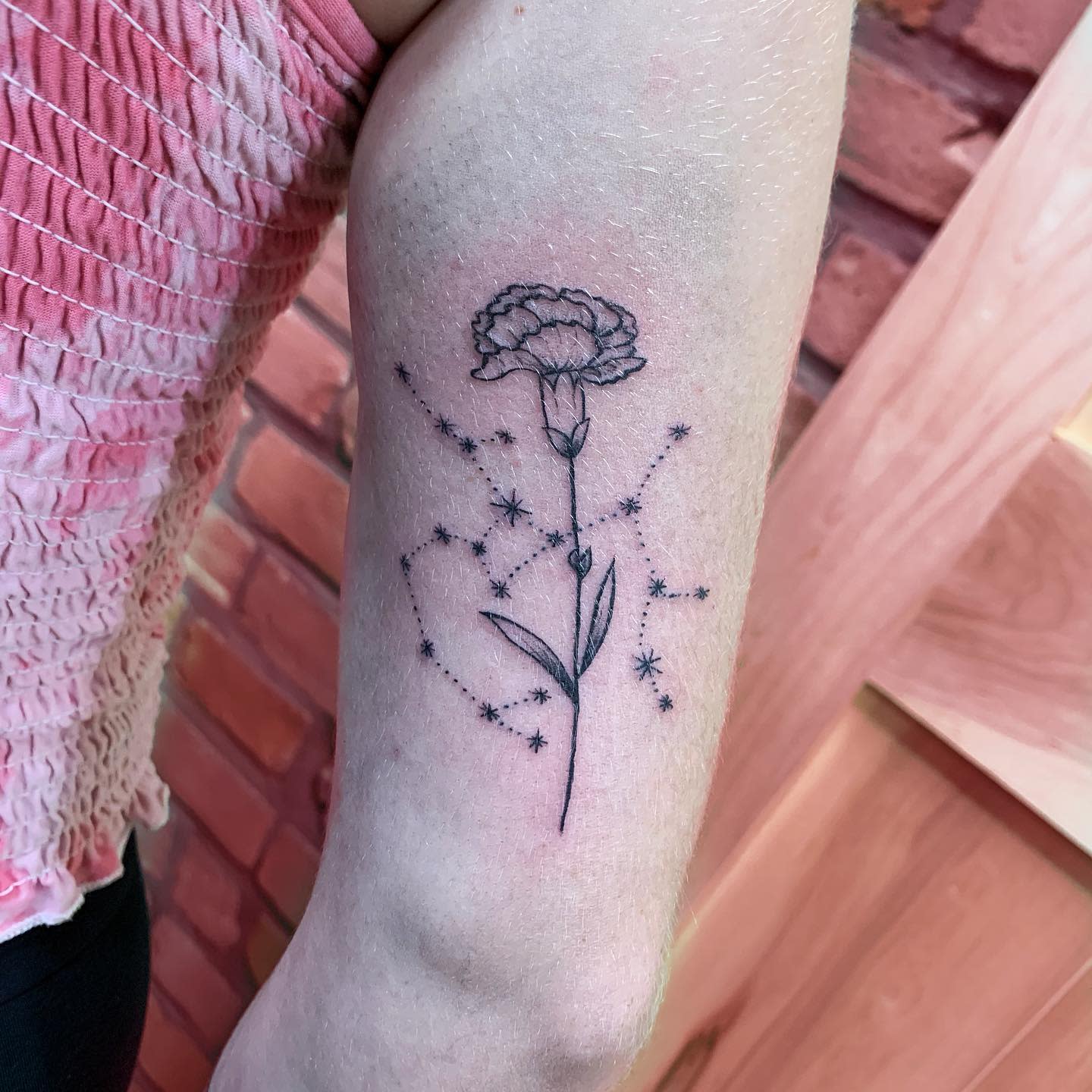 Flower Sagittarius Constellation Tattoo -a.tatts