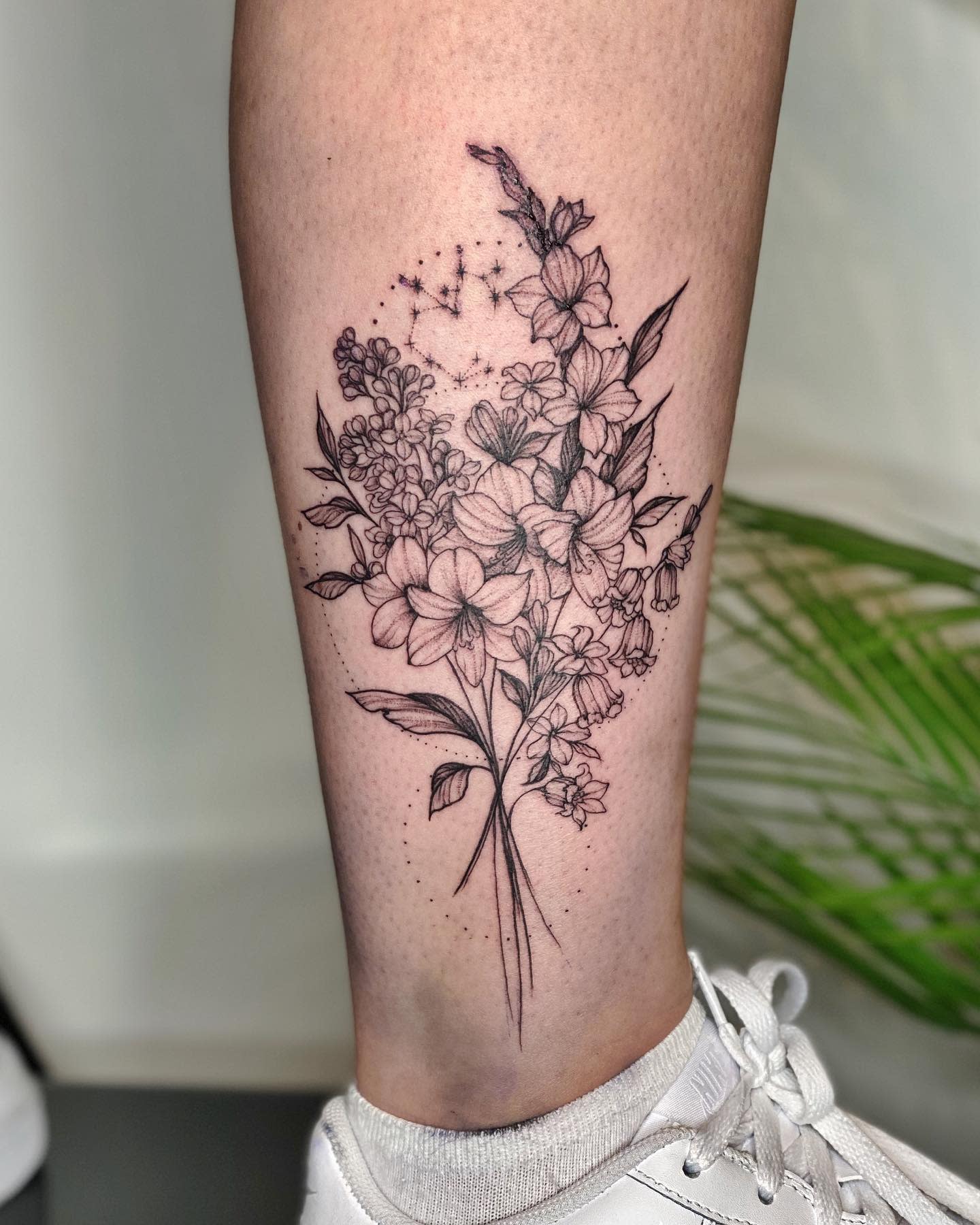 Flower Sagittarius Constellation Tattoo -ashleytysontattoo