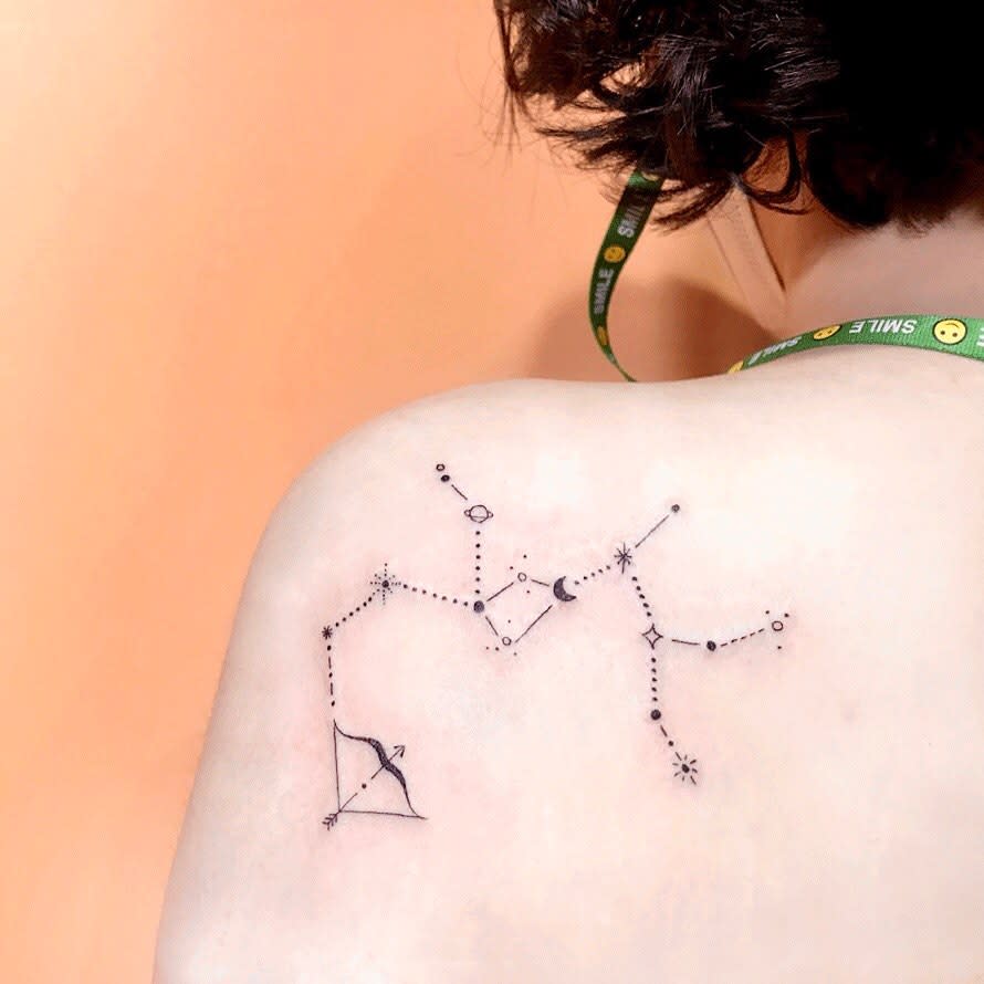 Shoulder Sagittarius Constellation Tattoo -tattooer_pepsi