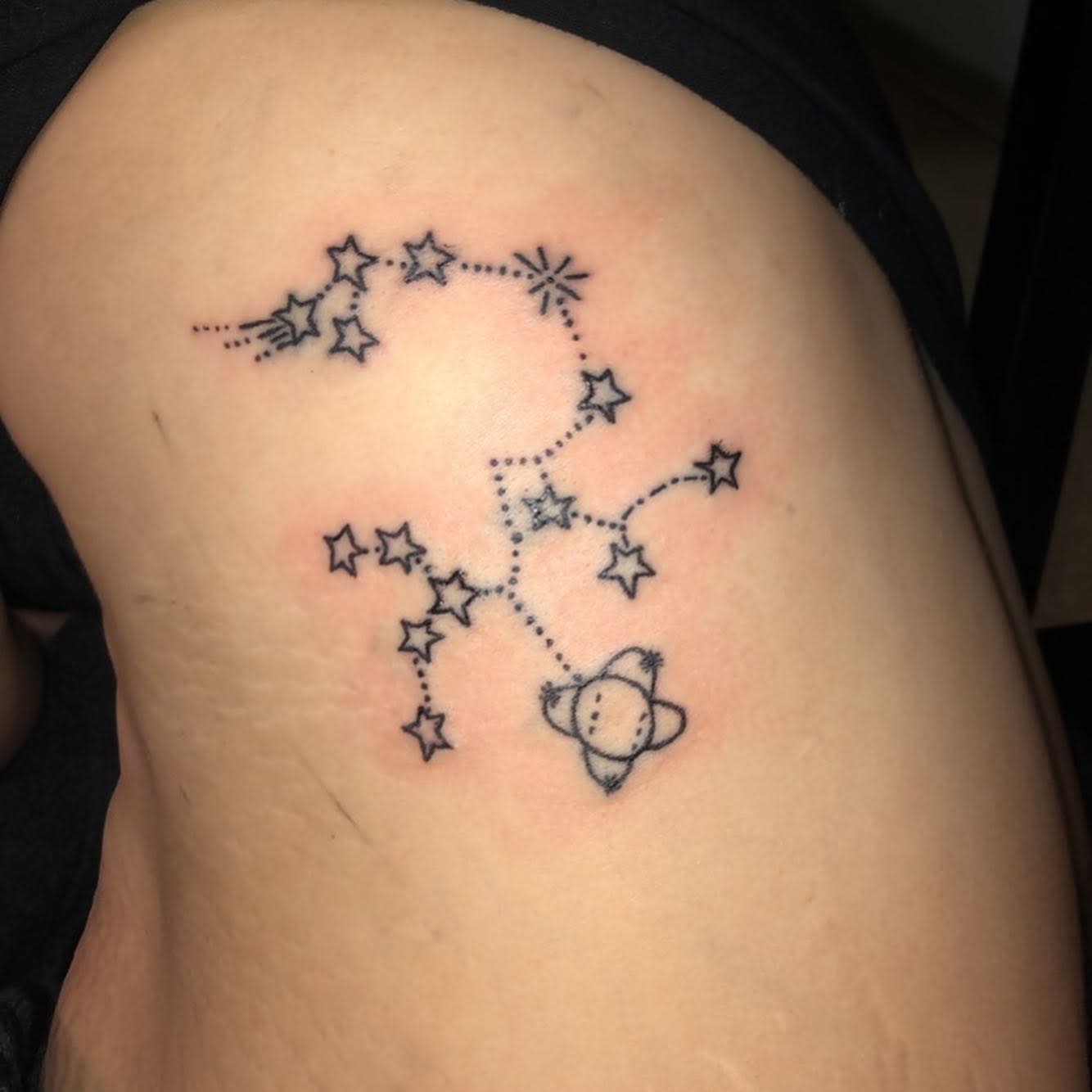 Simple Sagittarius Constellation Tattoo -perfect_addictiontattoos