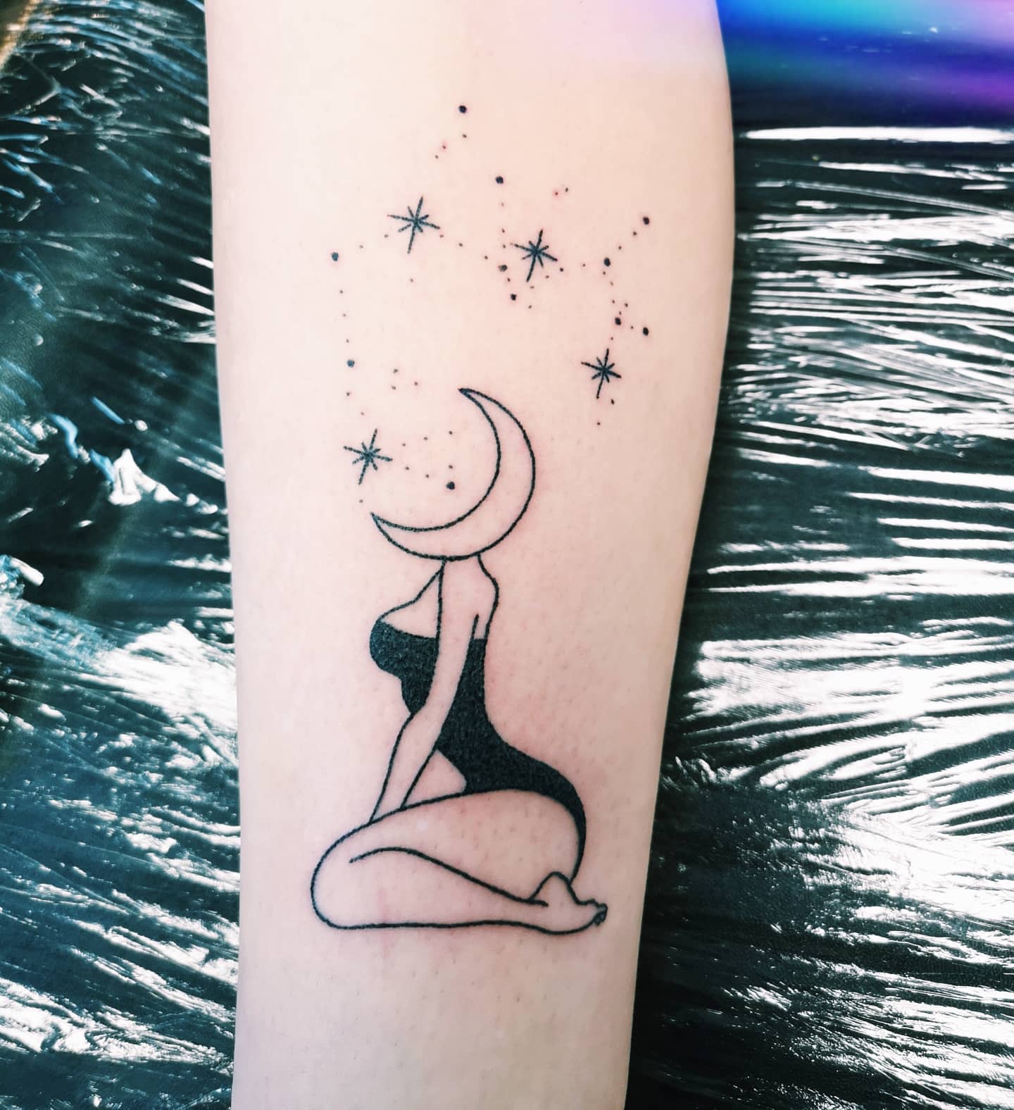 Small Sagittarius Constellation Tattoo -ktj.ink