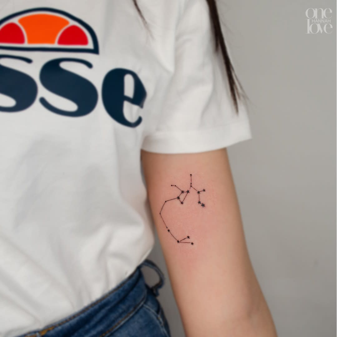 Small Sagittarius Constellation Tattoo -tattoo.onelove
