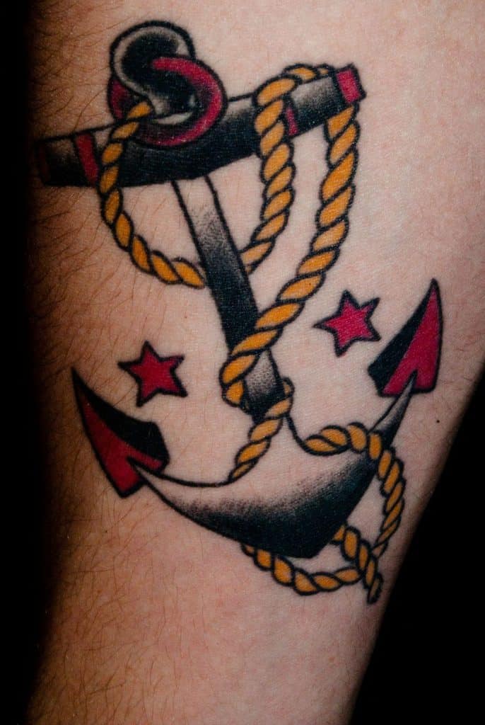 Sailor Jerry Traditional Anchor Tattoo Arm