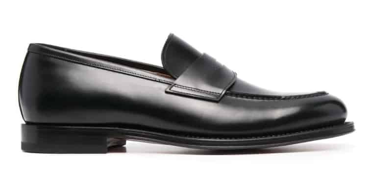 Santoni Slip-On Leather Loafers