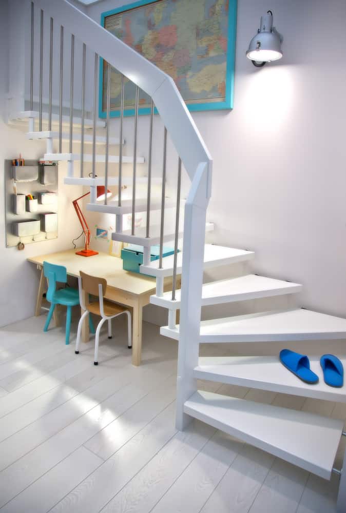 simple white staircase 
