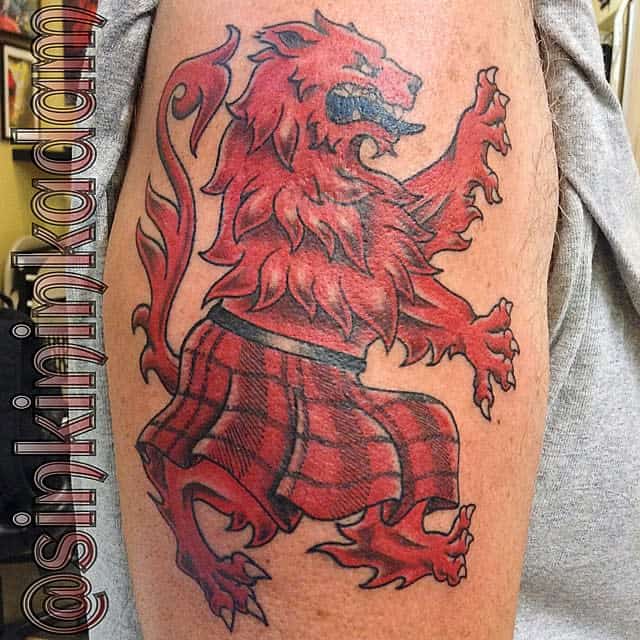 Scottish Lion Tattoo Sinkininkadam