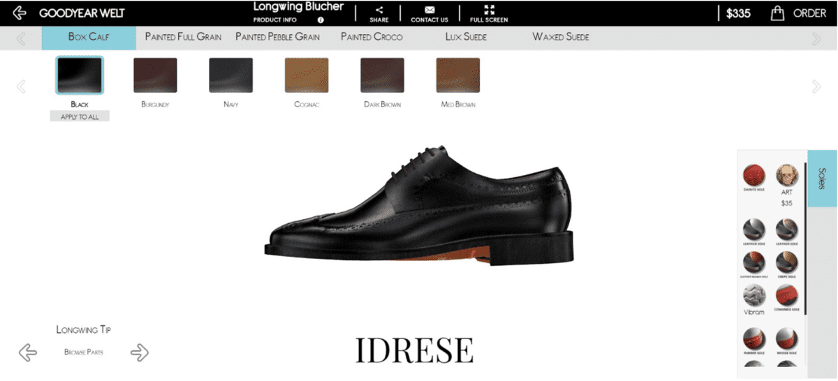 Idrese Custom Made Shoes Options