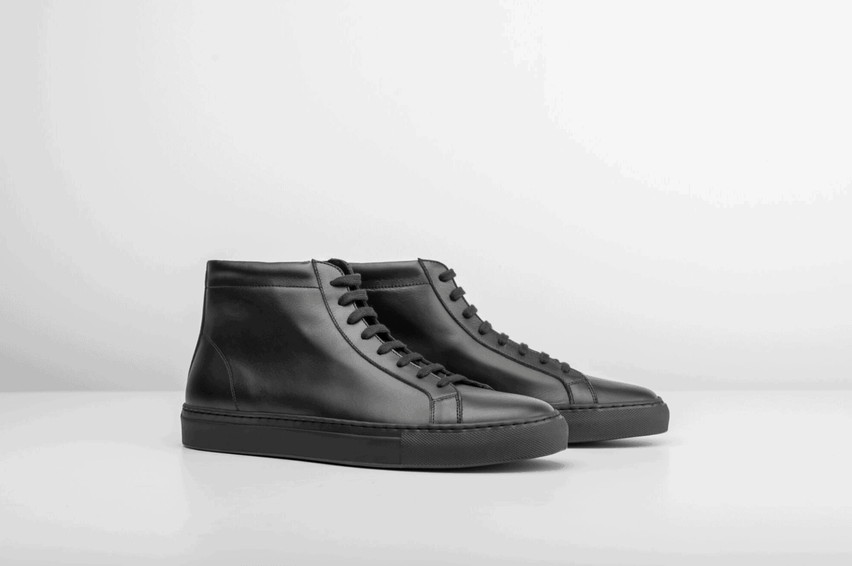 Artisan Lab Essential Sneaker High Tops in Black