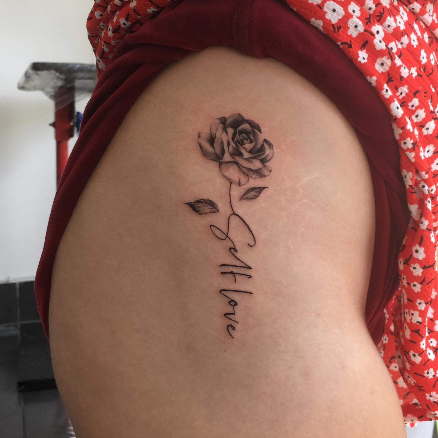 Self Love Rose Tattoo -acaldeira.ink