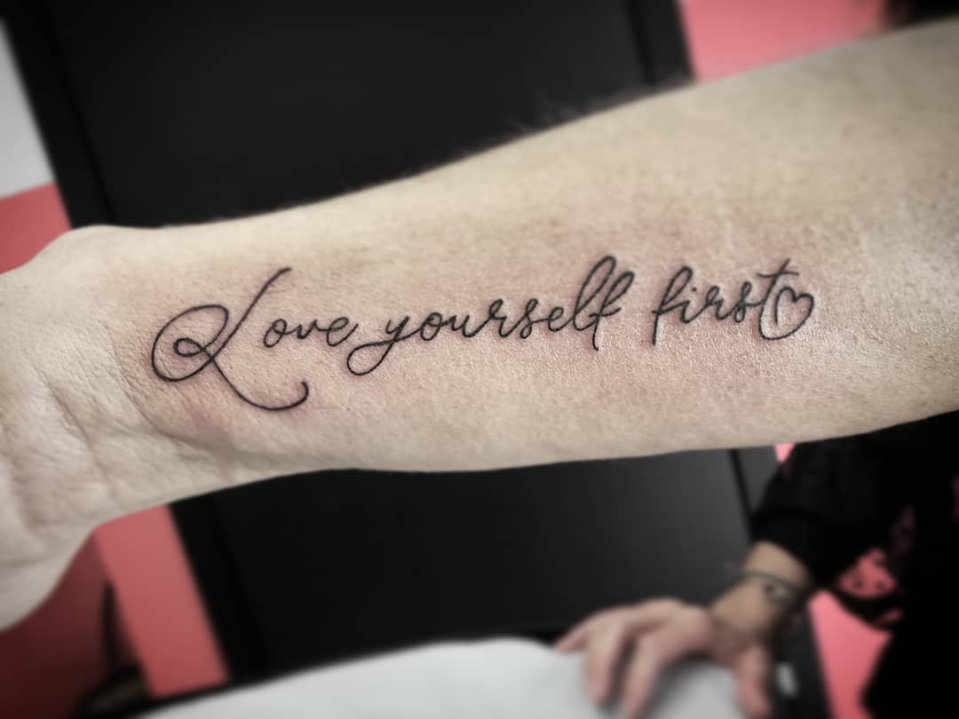 love yourself tattoo