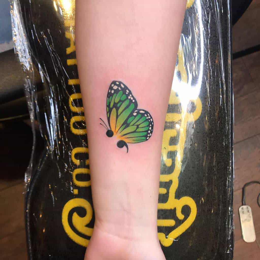 Top 65 Best Semicolon Butterfly Tattoo Ideas - An Tâm