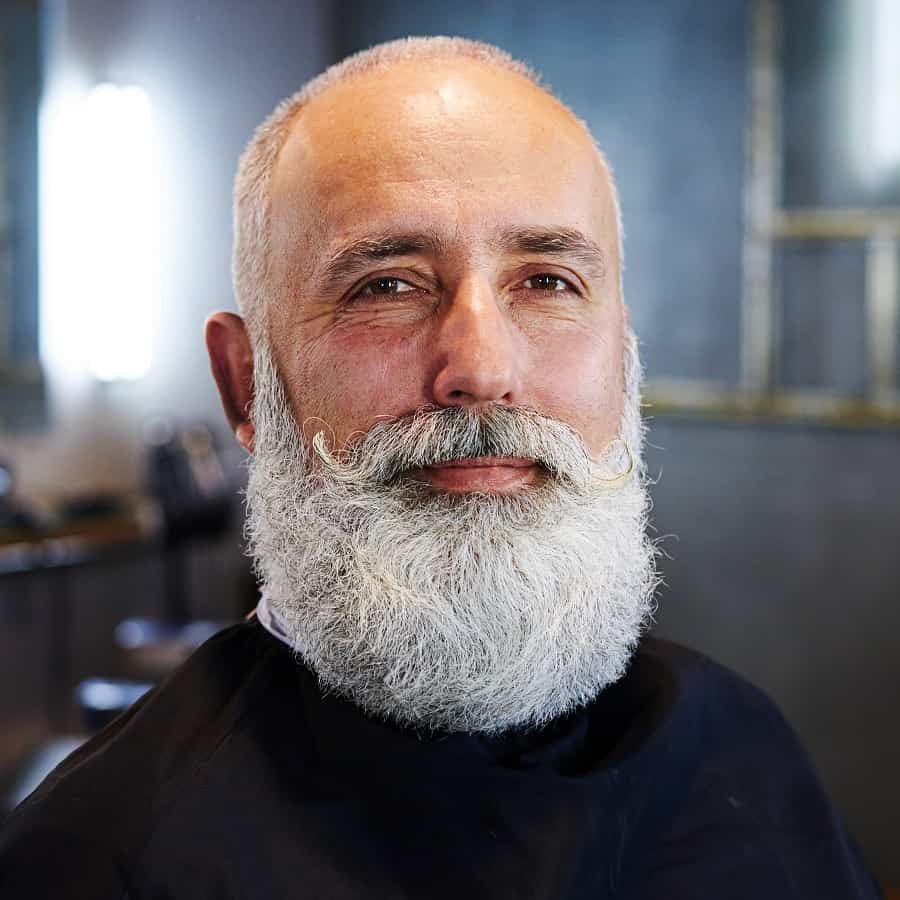 Senior Man With Short Hair And Neat Beard