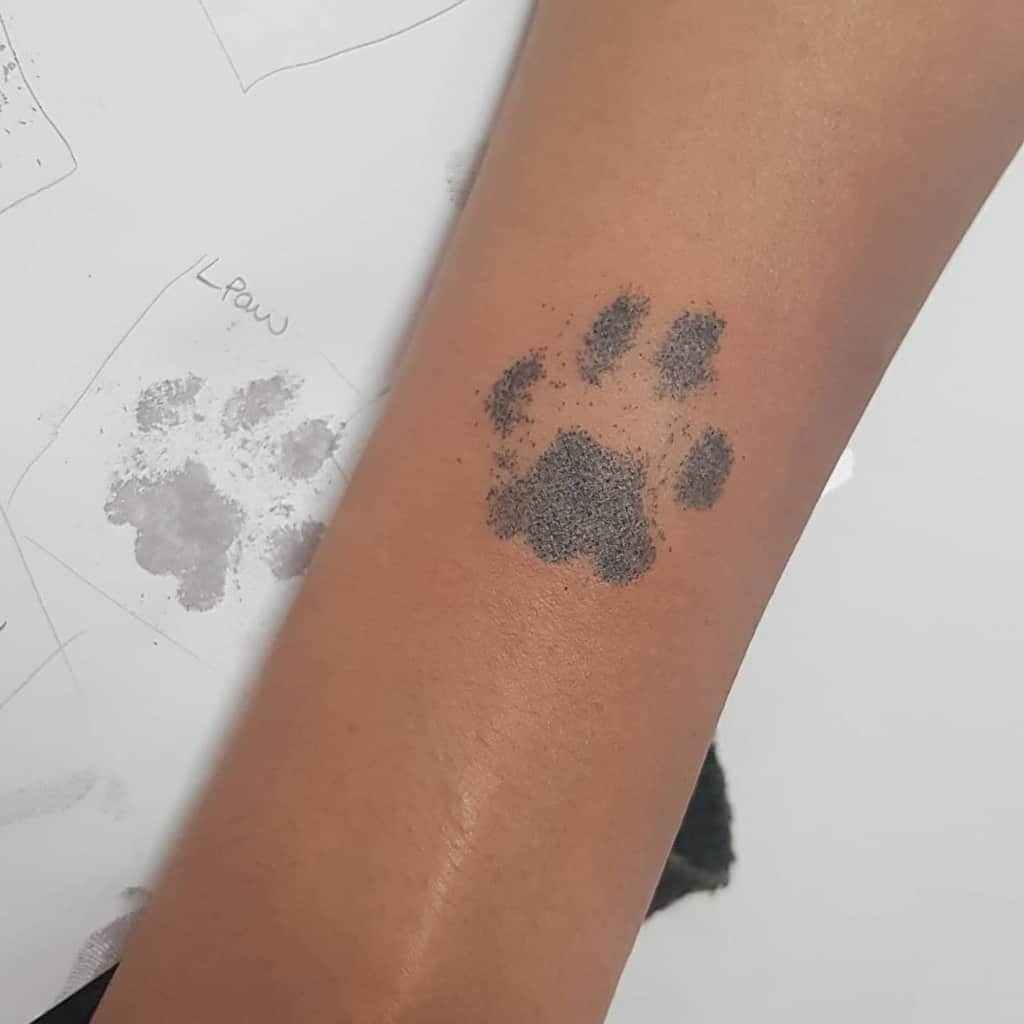 cat paw print tattoos