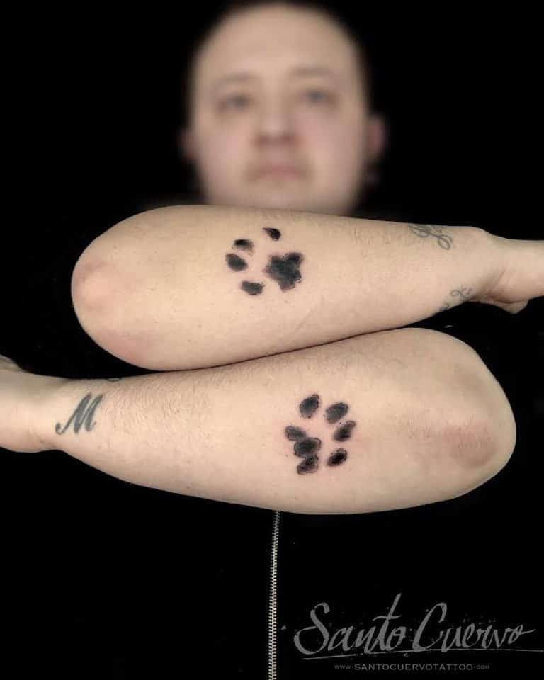 cat paw tattoo