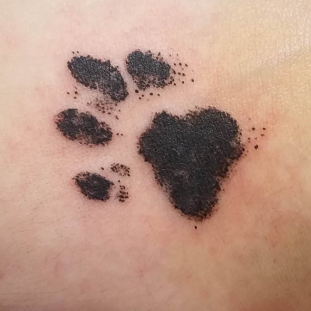 cat paw print tattoos