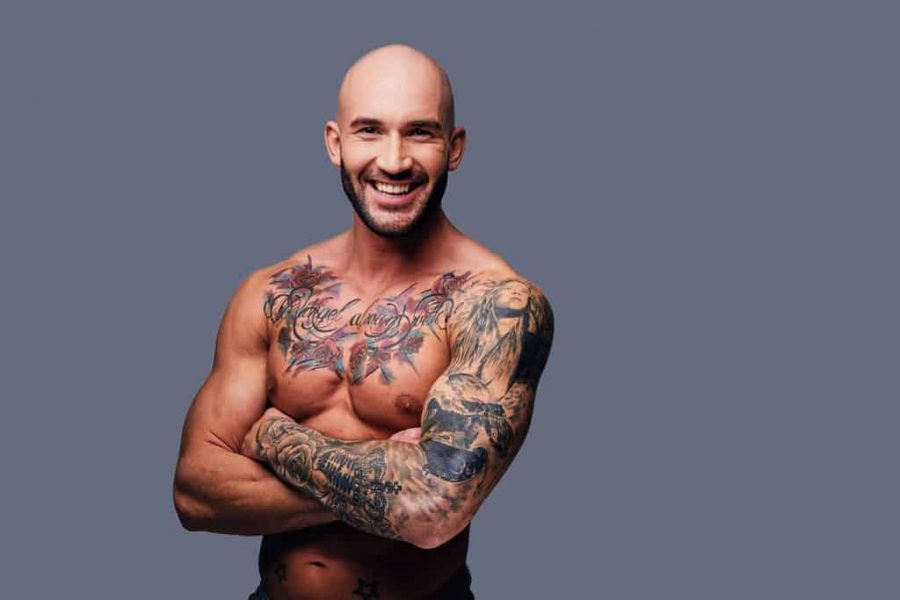 Shirtless Man Awesome Tattoos