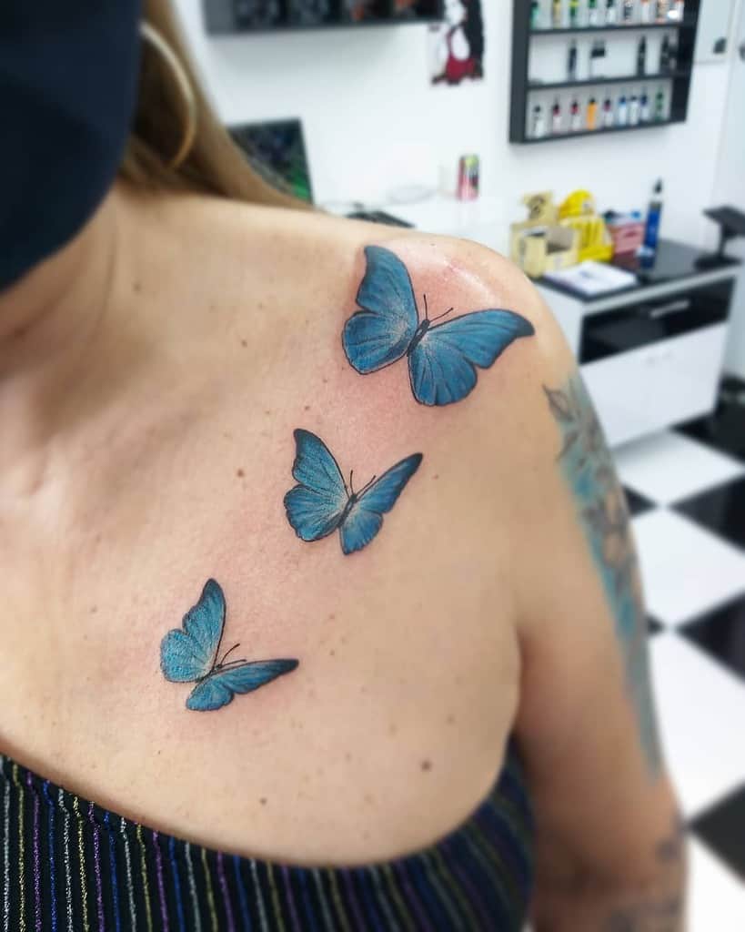 Shoulder Blue Butterfly Tattoos pegaso_tattoo