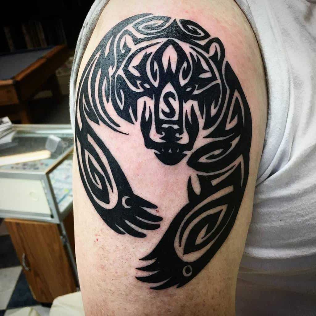 Shoulder Tribal Bear Tattoo tattoos_by_mkannenberg