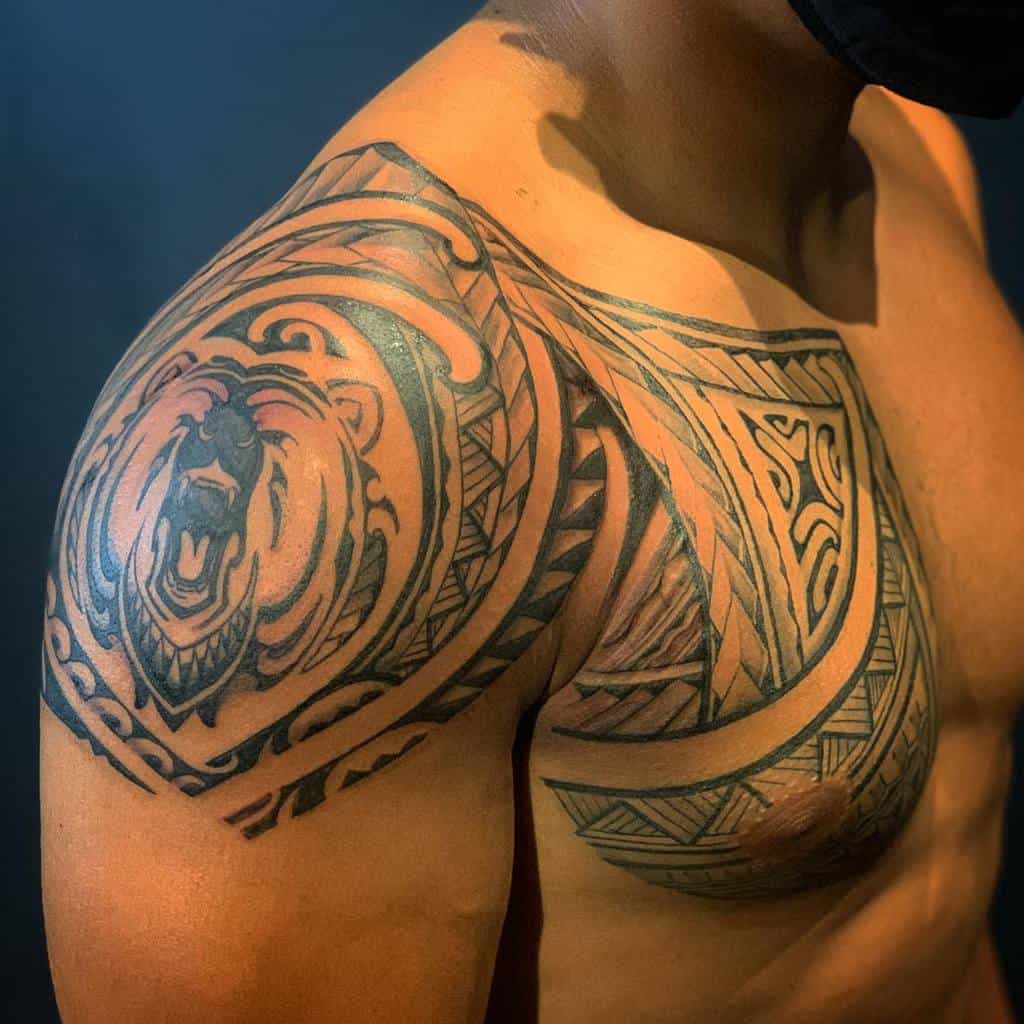 Shoulder Tribal Bear Tattoo tattoosbybigjohn
