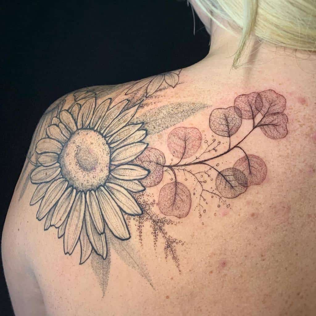 Shoulder Honeysuckle Tattoos Tatts N Ash