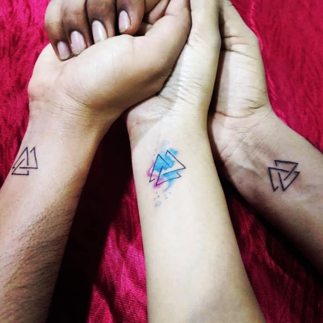 threetriangletattoo #3triangletattoo 3 triangle tattoo #call #whtsapp  #09899473688 | Triangle tattoo design, Tattoo designs, Triangle tattoo