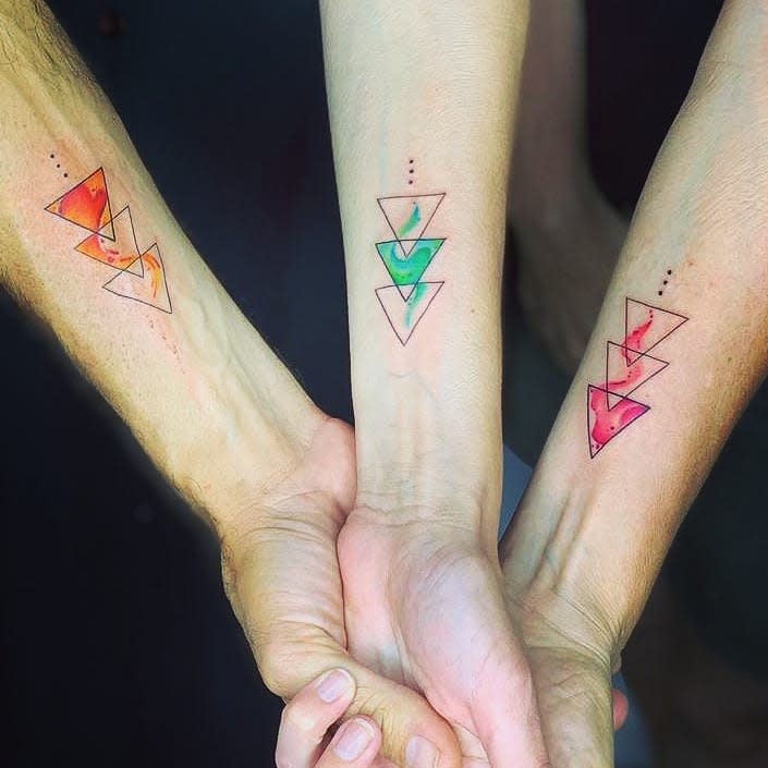 Triangle Sister Siblings Tattoo Ideas -adi.d.barak