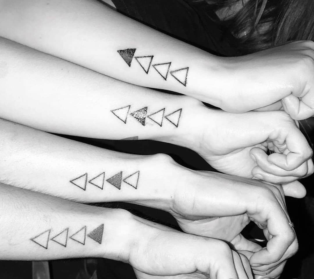Triangle Sister Siblings Tattoo Ideas -jimboreyes.tattoo