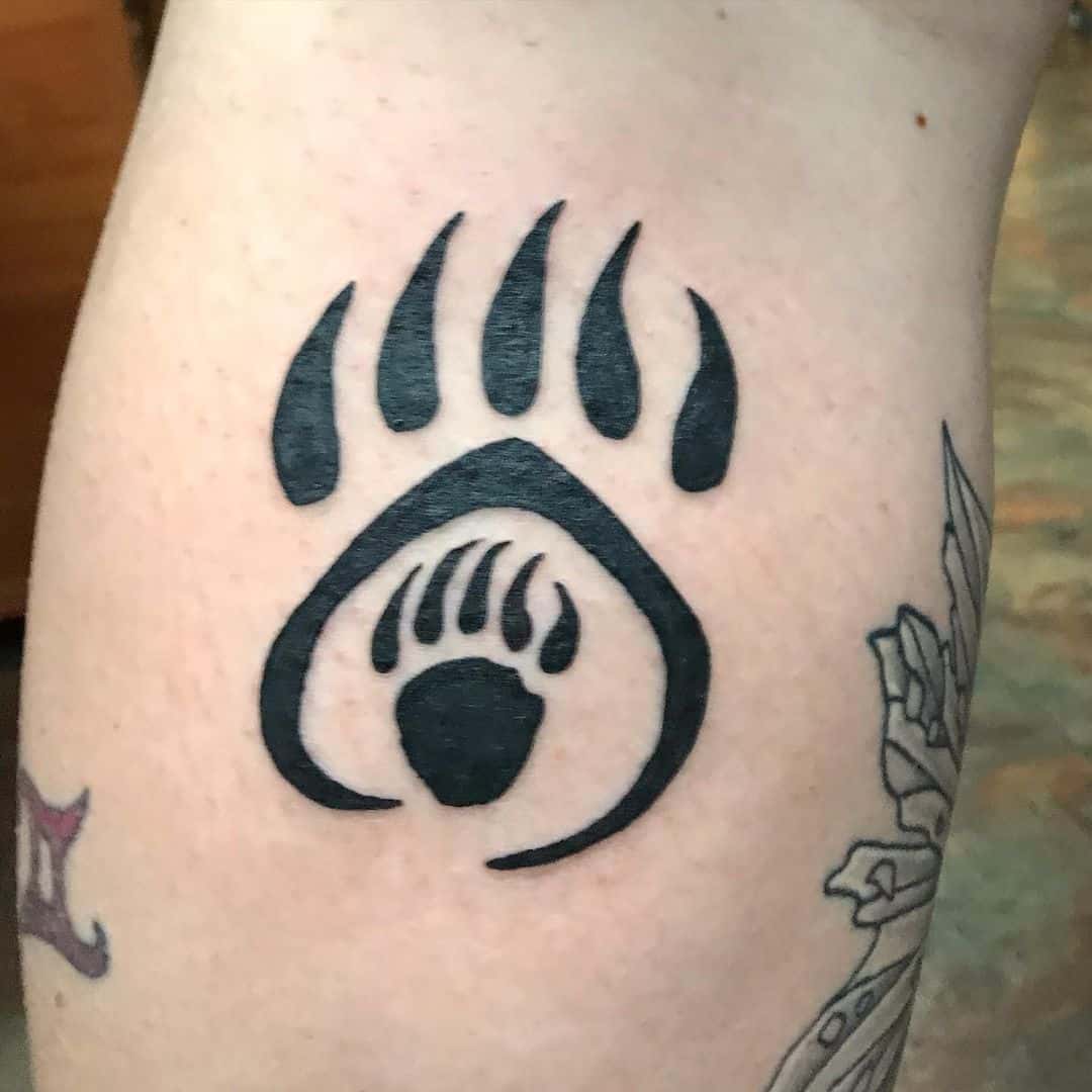 Simple Bear Paw Tattoos