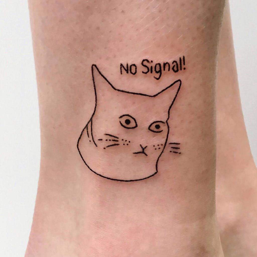 Simple Cat Ankle Tattoo homemadepoke