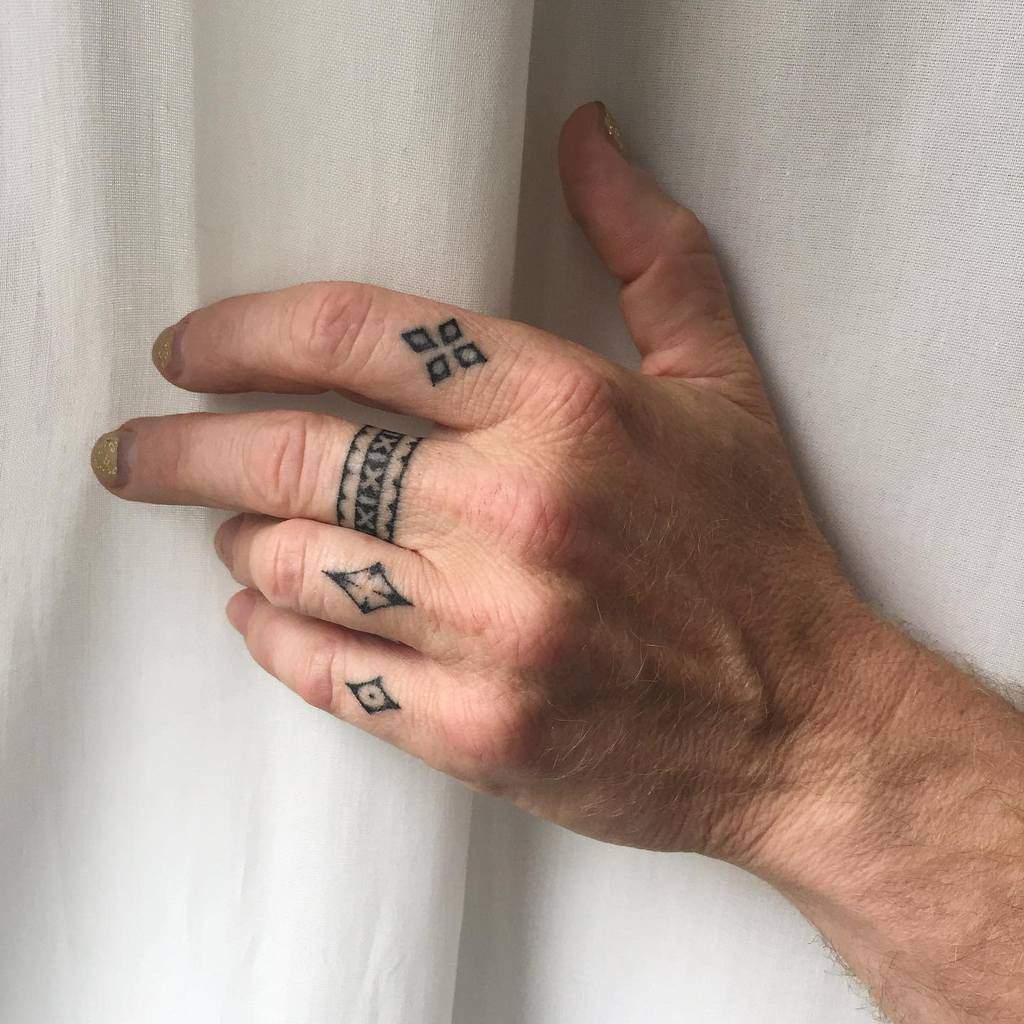 Simple Finger Tattoo for Men apapacho.tattoo