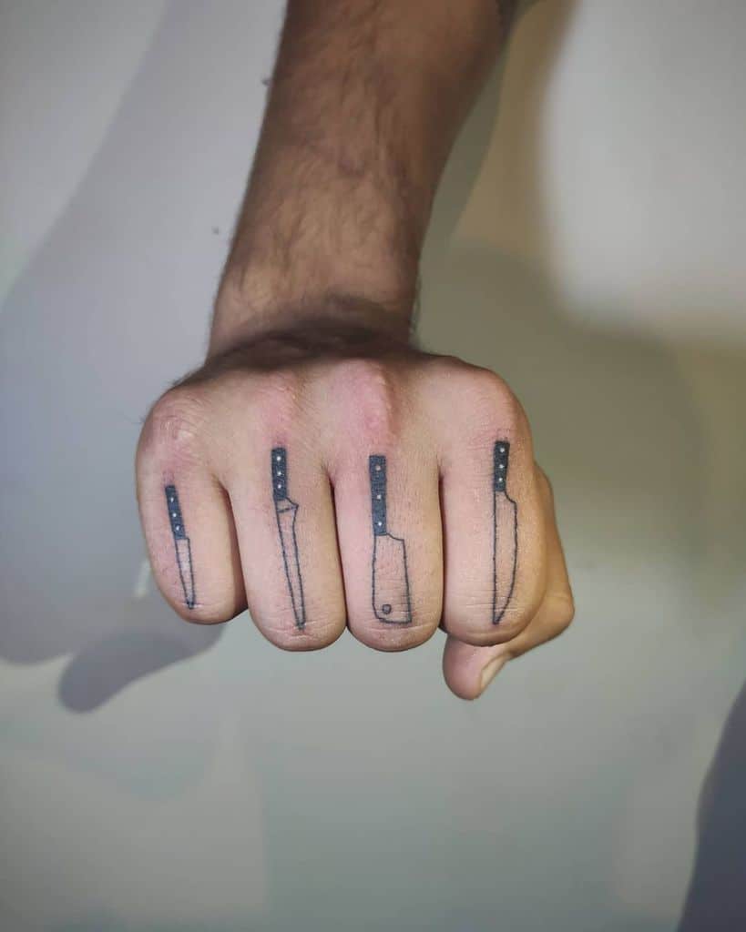 Simple Finger Tattoo for Men berkyamantattooer