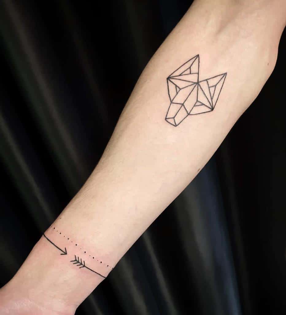 Simple Geometric Fox Tattoo tattoostylesza