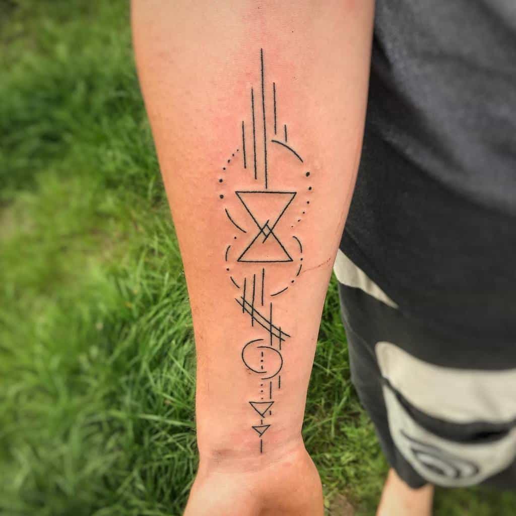 Simple Geometric Tattoo for Men lucyid.creations
