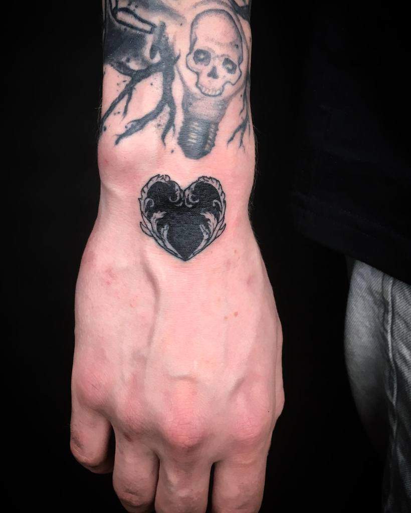Simple Heart Tattoo for Men magdalennamarc