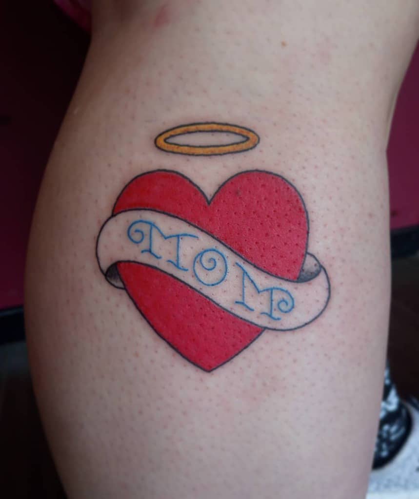 Simple Mom Heart Tattoo rai.wells.tattoo