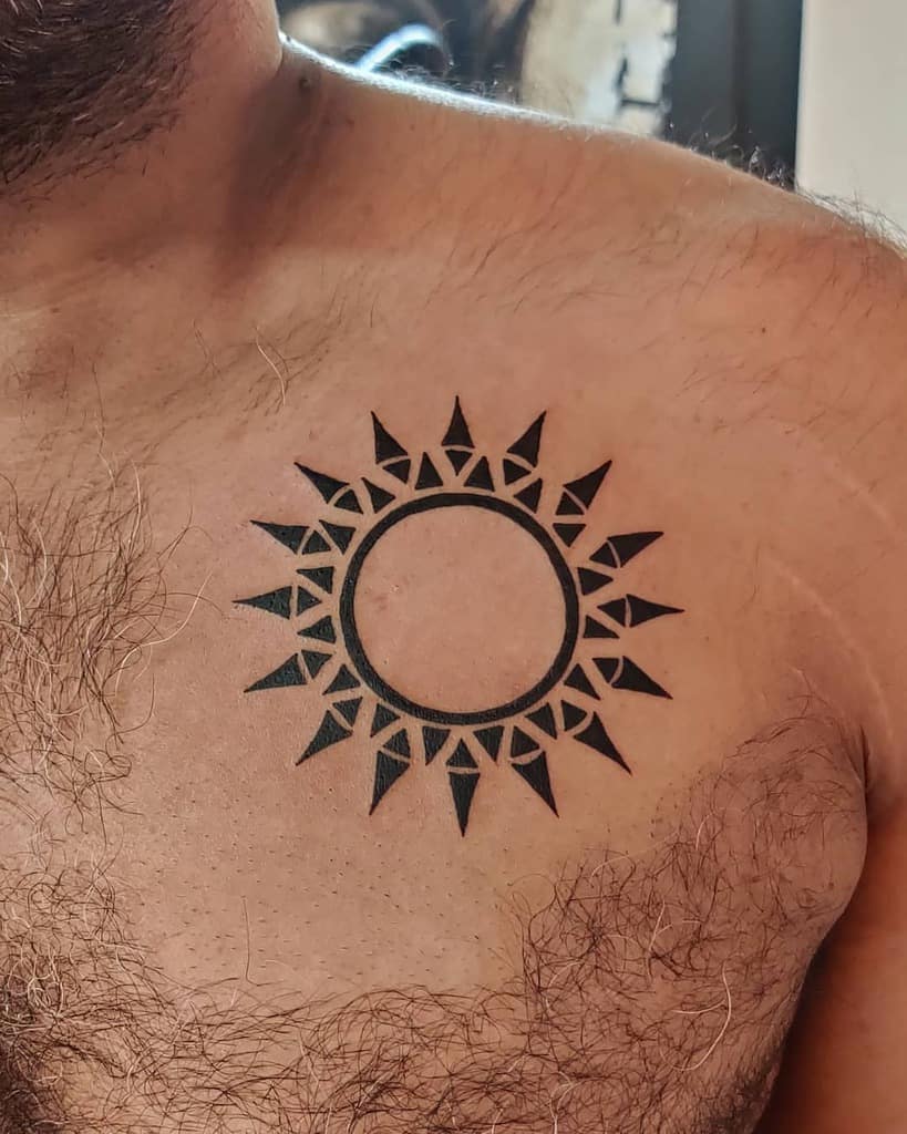 Simple Sun Tribal Tattoo abd_waheed1