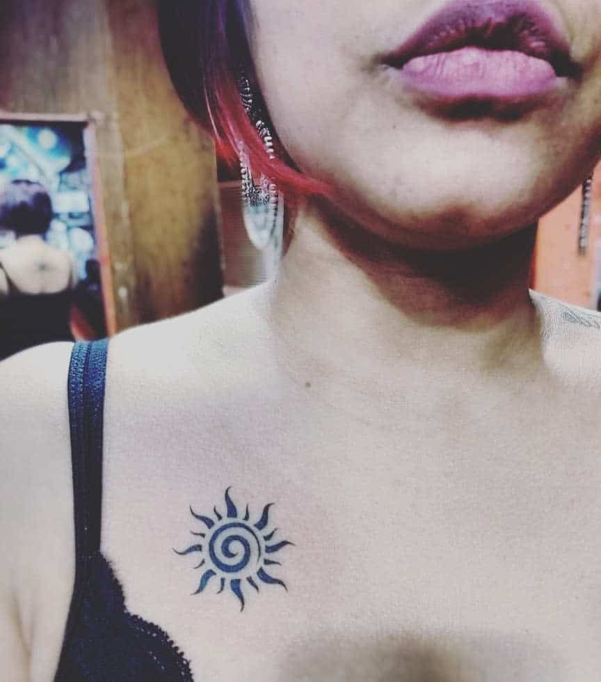 Simple Sun Tribal Tattoo ollyalvatoulouse