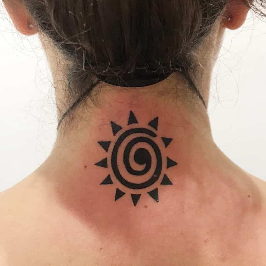 Simple Sun Tribal Tattoo valente_valeo