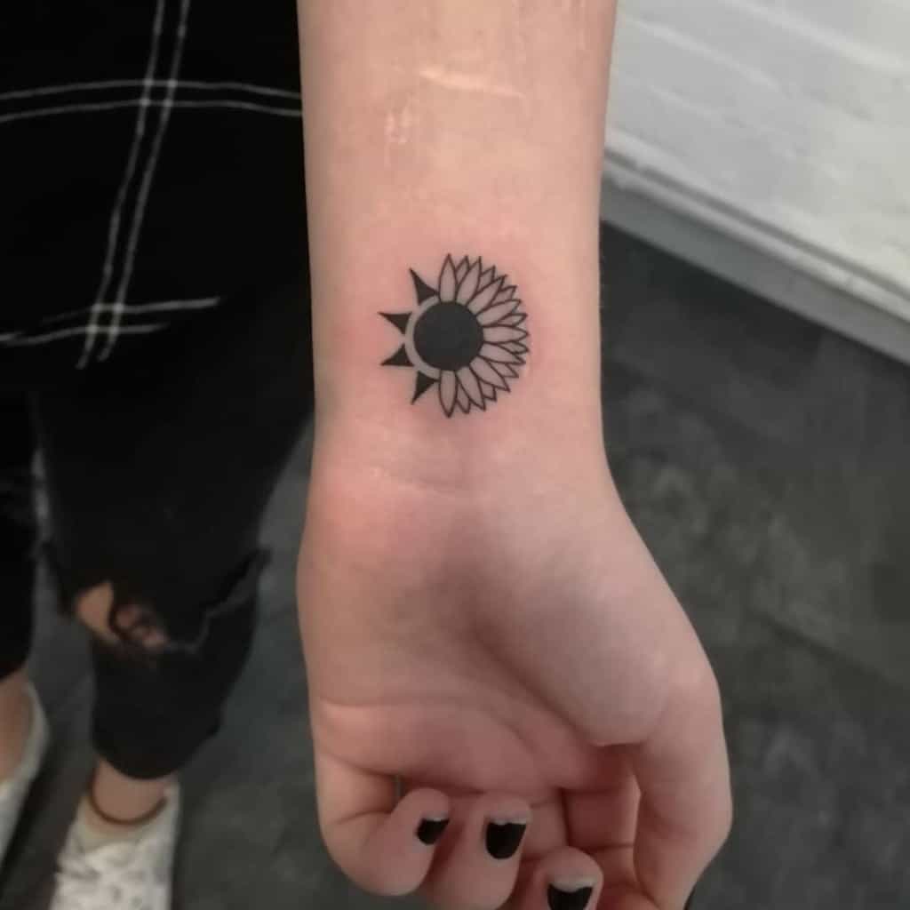 Simple Sun Wrist Tattoo _pineyard_
