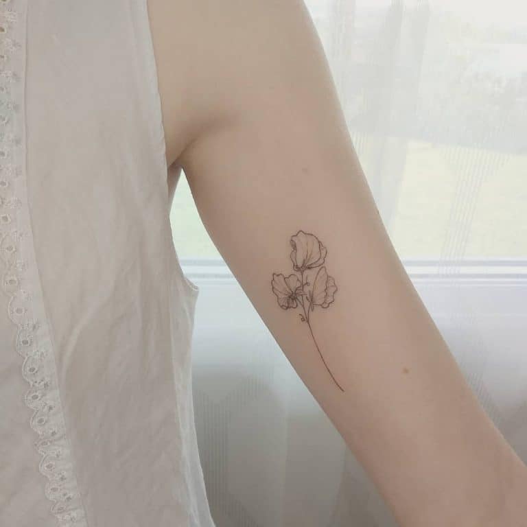 57 Sweet Pea Flower Tattoo Ideas 2023 Inspiration Guide