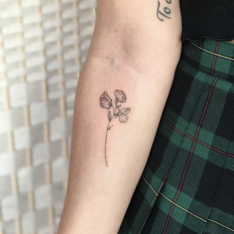 57 Sweet Pea Flower Tattoo Ideas [2024 Inspiration Guide]