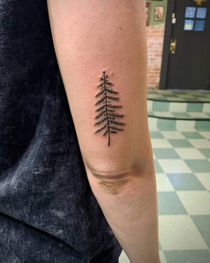 Simple Tree Arm Tattoo emilytaylorink