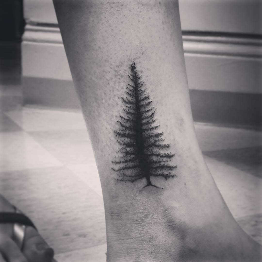Simple Tree Silhouette Tattoo 2 moe_v
