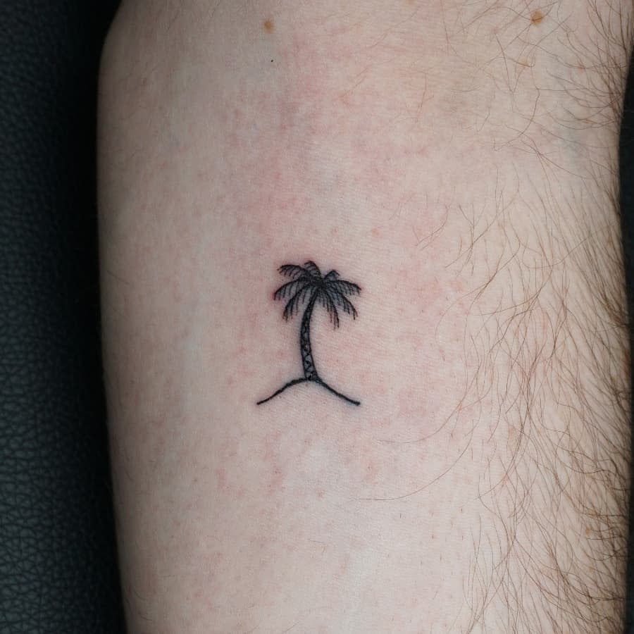 Simple Tree Silhouette Tattoo dawn_tattoos