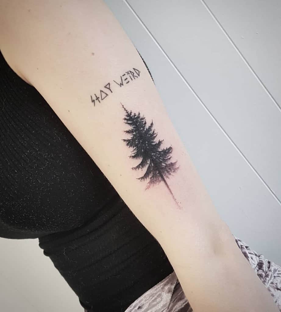 Simple Tree Silhouette Tattoo lindsayrosetattoo