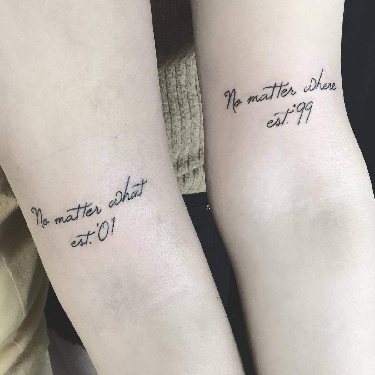 Sister Matching Tattoos whaleytattoo