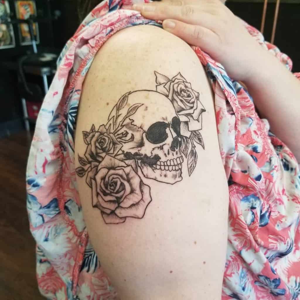 Skull Arm Tattoos for Women inkbybabalon