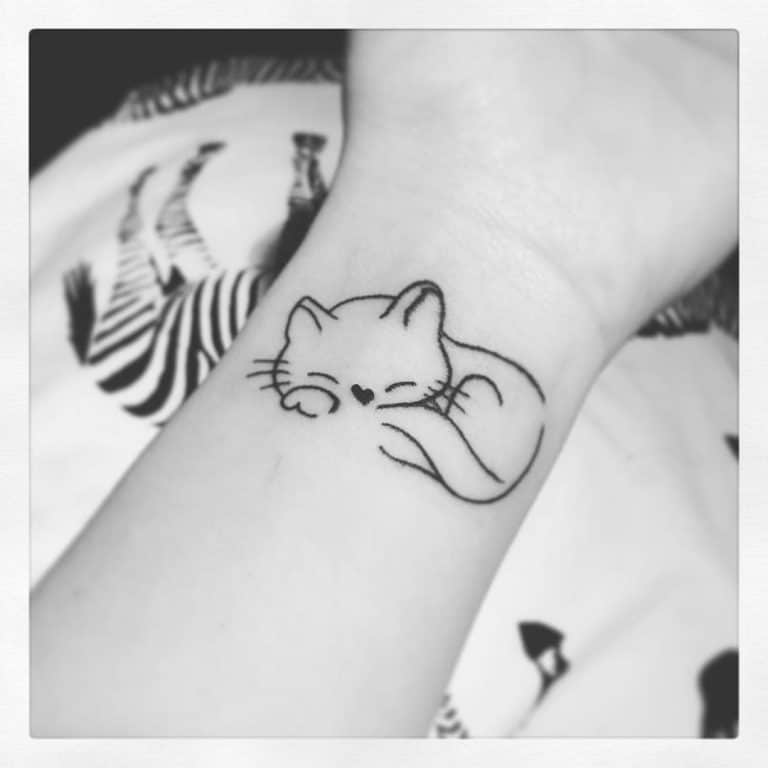 Cool Cat Outline Tattoo Ideas for Kitty Lovers