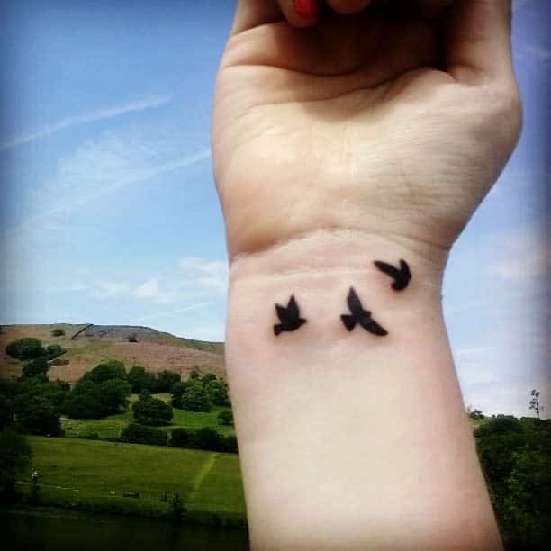 Small Bird Hand Wrist Tattoos Kateashley93